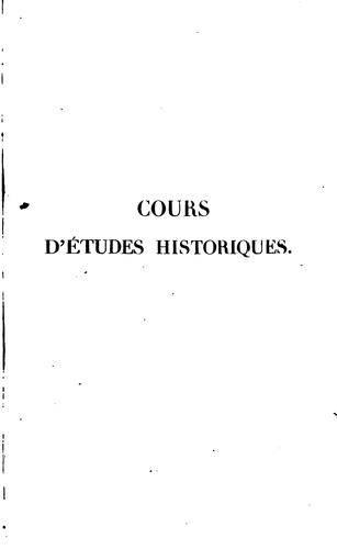 Cours d'études historiques