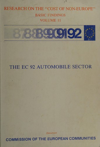 Research on the Cost of Non-Europe