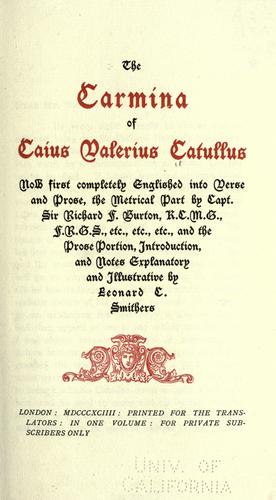 Catulli Veronensis liber