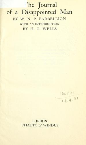 The journal of a disappointed man