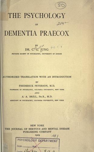 Über die Psychologie der Dementia praecox