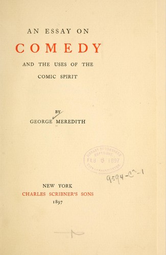 An essay on comedy